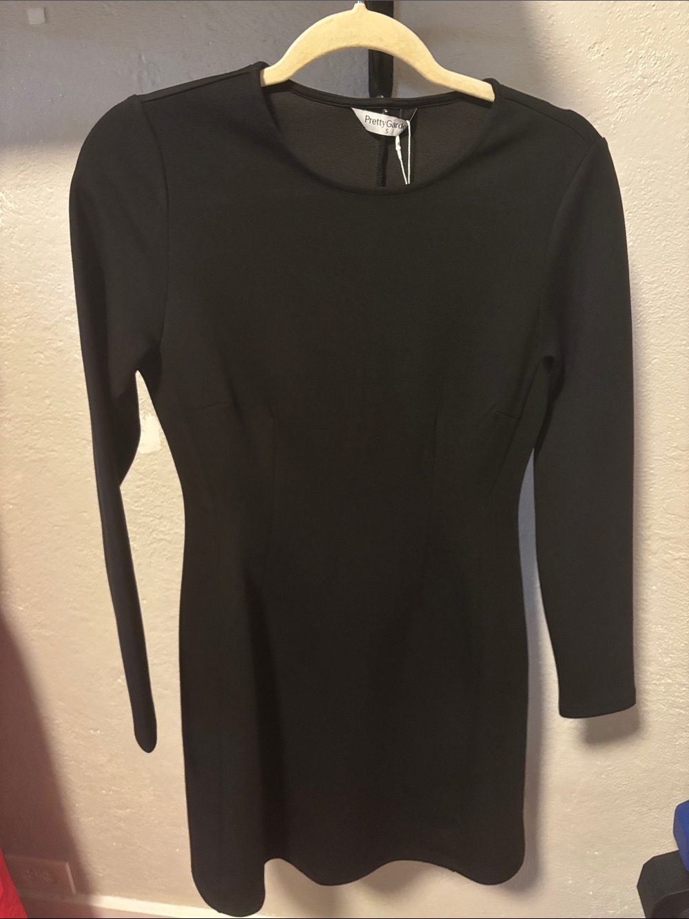 PrettyGarden Black Long-Sleeve Mini Dress – Size Small – NEW WITH TAGS